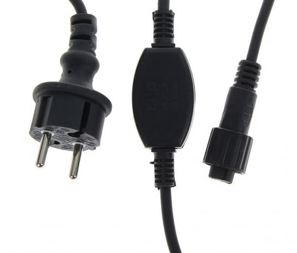 Комплект для подкл. гирлянд Бахрома до 6000 LED, Н.Т. Каучук 2W, фикс