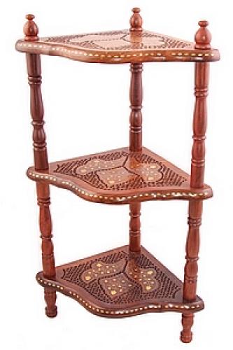 Этажерка резная дерево 3-х ярусная №159
