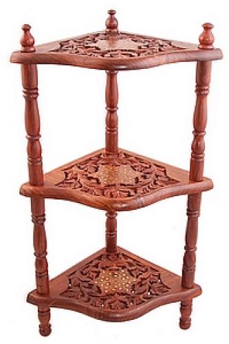 Этажерка резная дерево 3-х ярусная №52