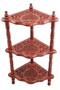 Этажерка резная дерево 3-х ярусная №150